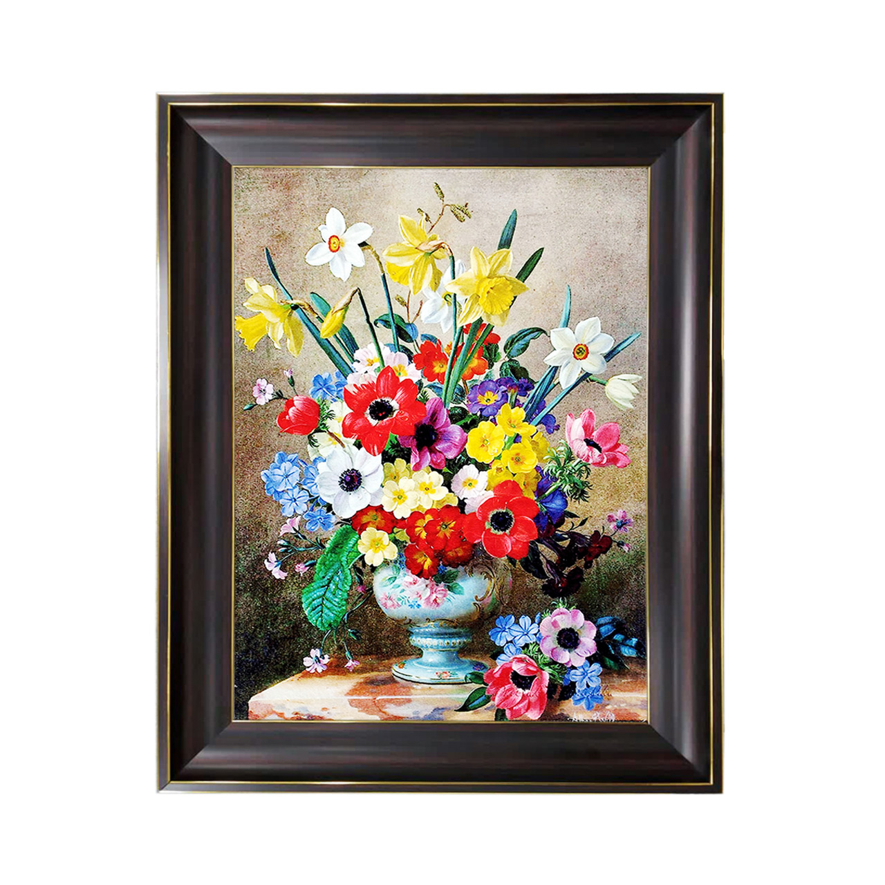 تابلو فرش چاپی طرح گل کد 12306 سایز 60×40 سانتی متری