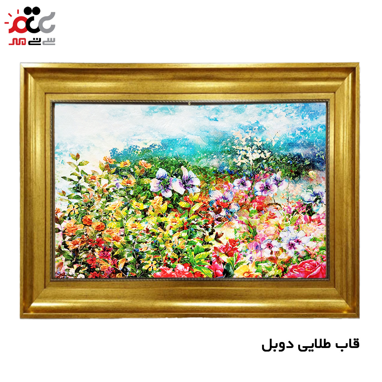 تابلو فرش چاپی طرح گل کد 12030 سایز 70×50 سانتی متری