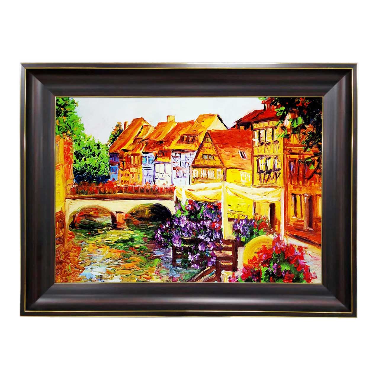 تابلو فرش چاپی طرح رودخانه کد 10208 سایز 60×40 سانتی متری