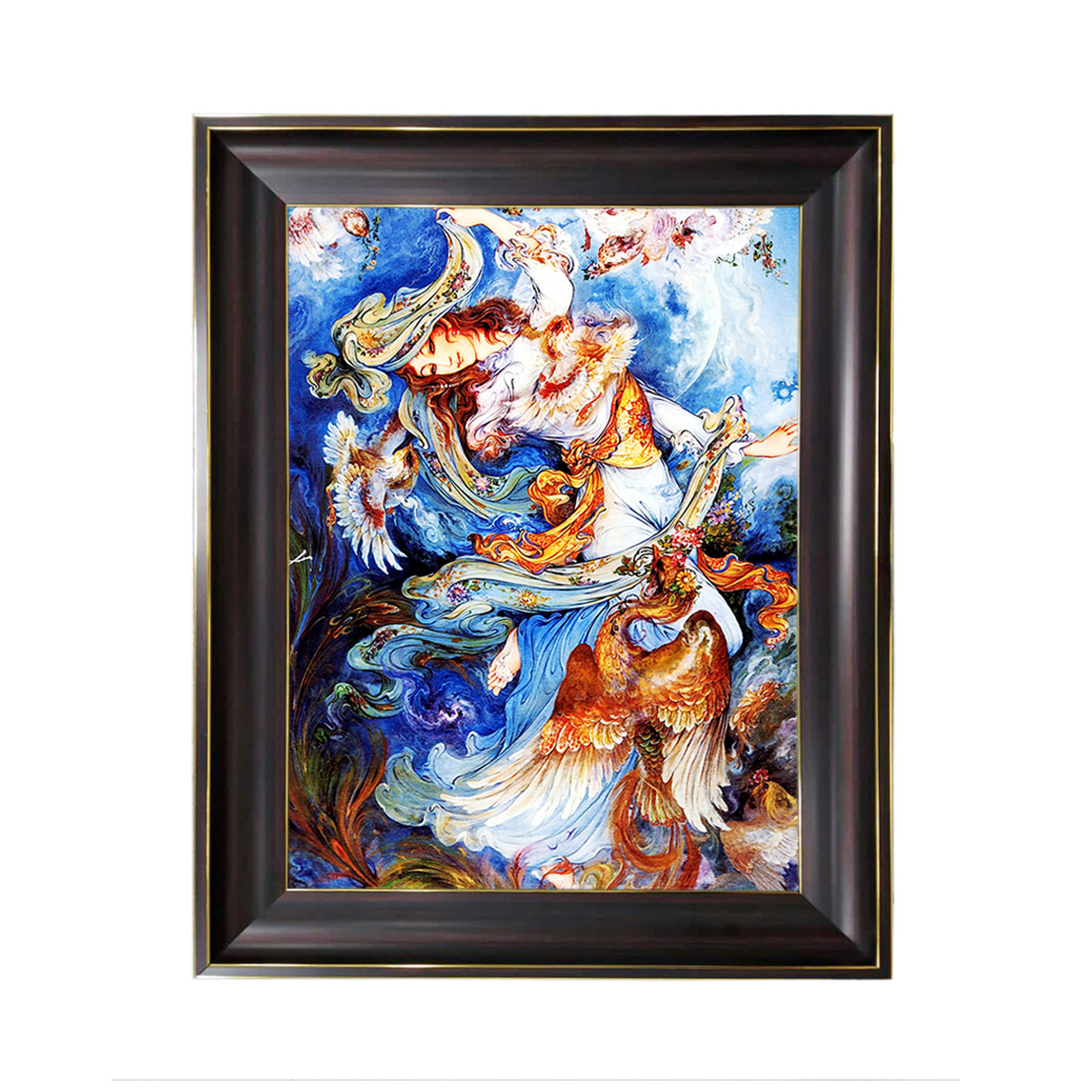 تابلو فرش چاپی طرح مینیاتوری کد 16009 سایز 40×60 سانتی متری