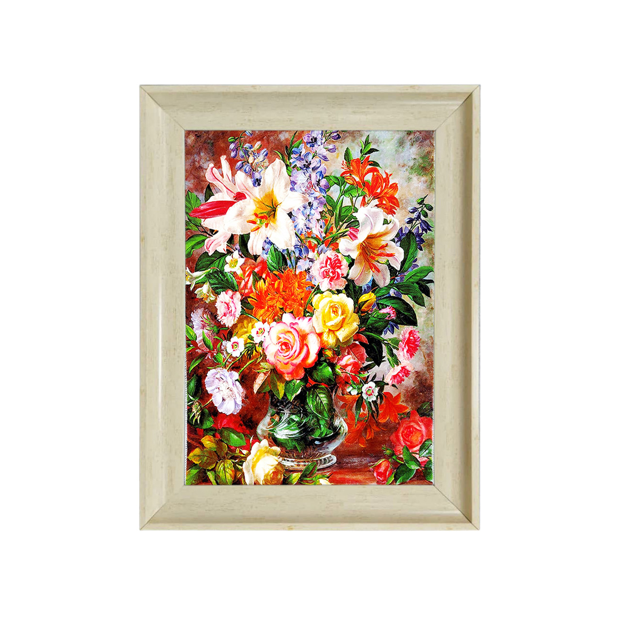 تابلو فرش چاپی طرح گل کد 12304 سایز 50×35 سانتی متری