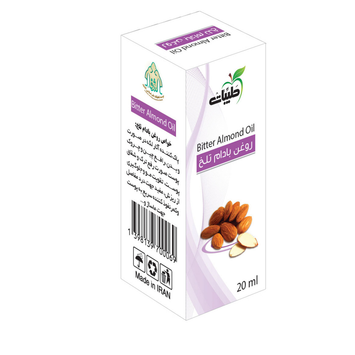 روغن بادام تلخ طیبات 20 میلی لیتری