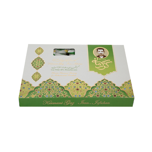 گز لقمه ای 18% پسته ای کرمانی 450 گرمی