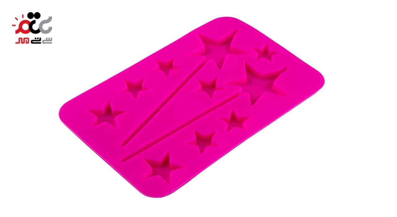 قالب سیلیکونی شکلات مدل ستاره و چوب جادو 10 عددی