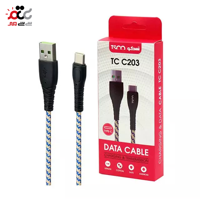 کابل تبدیل USB به USB-C تسکو مدل TCC 203 طول 1 متر‎ی