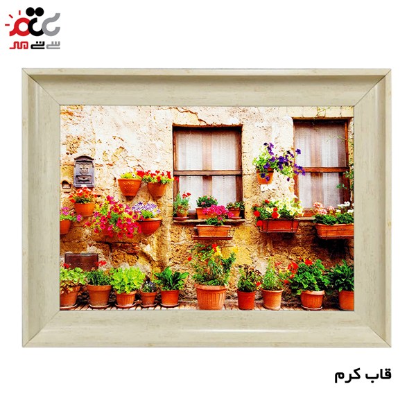 تابلو فرش چاپی طرح گلخانه کد 10182 سایز 100×70 سانتی متری