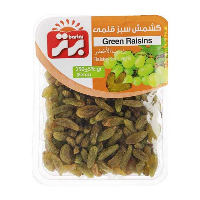 کشمش سبز قلمی برتر 250 گرمی