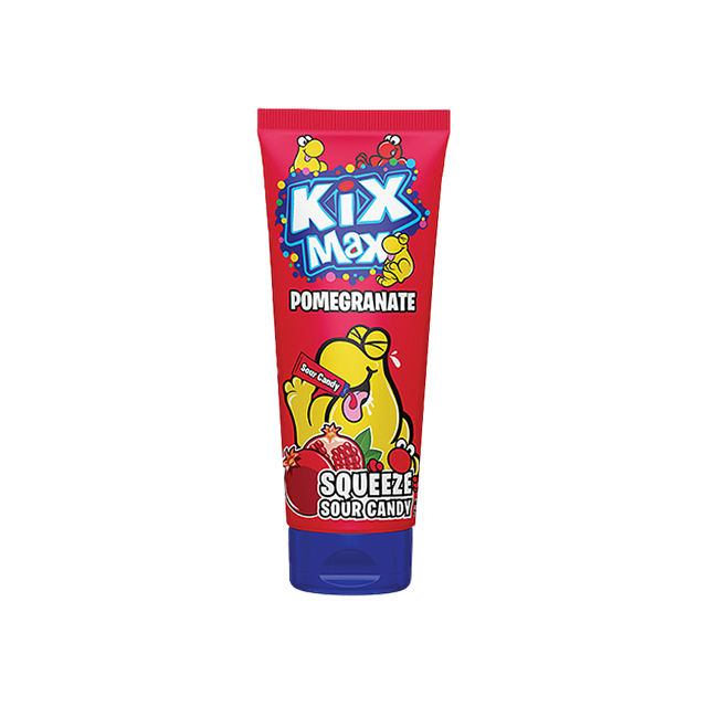 خرید ژله ترش تیوپی با طعم انار کیکس مکس 70 گرمی