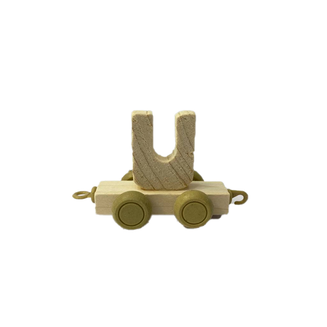 قطار چوبی طرح حروف انگلیسی حرف U