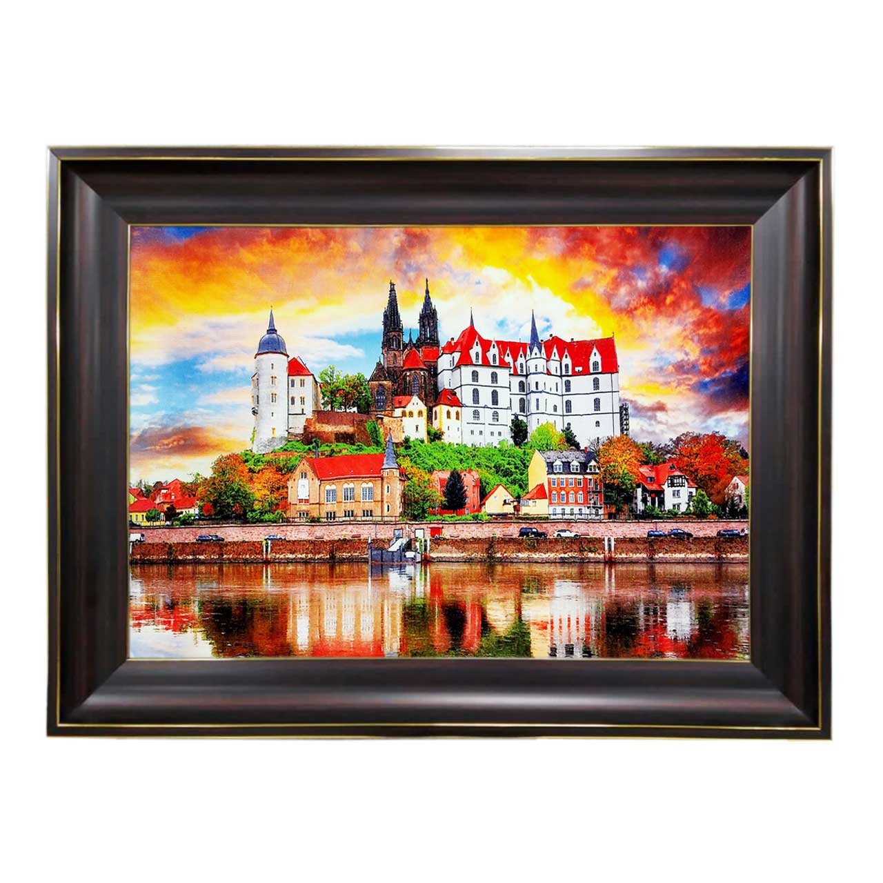 تابلو فرش چاپی طرح رودخانه کد 10001 سایز 60×40 سانتی متری