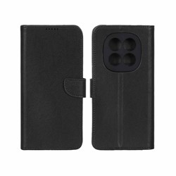کیف چرمی موبایل مگنتی محافظ لنزدار KRF مدل Xiaomi Redmi Note 15 Pro 4G - مشکی