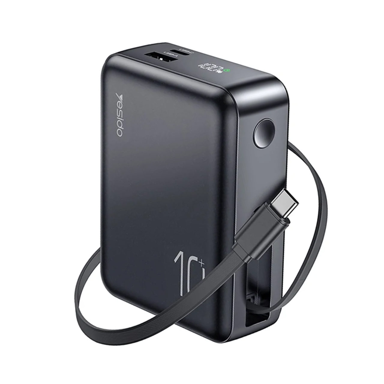 پاوربانک (PD و فست شارژ) Yesido 10000mAh مدل YP70 22.5W - مشکی (گارانتی 18 ماه تعویض نیکان همراه)