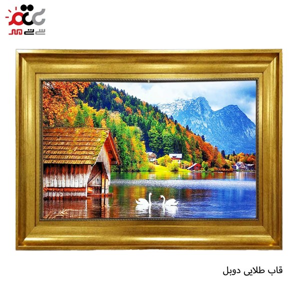 تابلو فرش طرح قو کد 10064 سایز 60×40 سانتی متری
