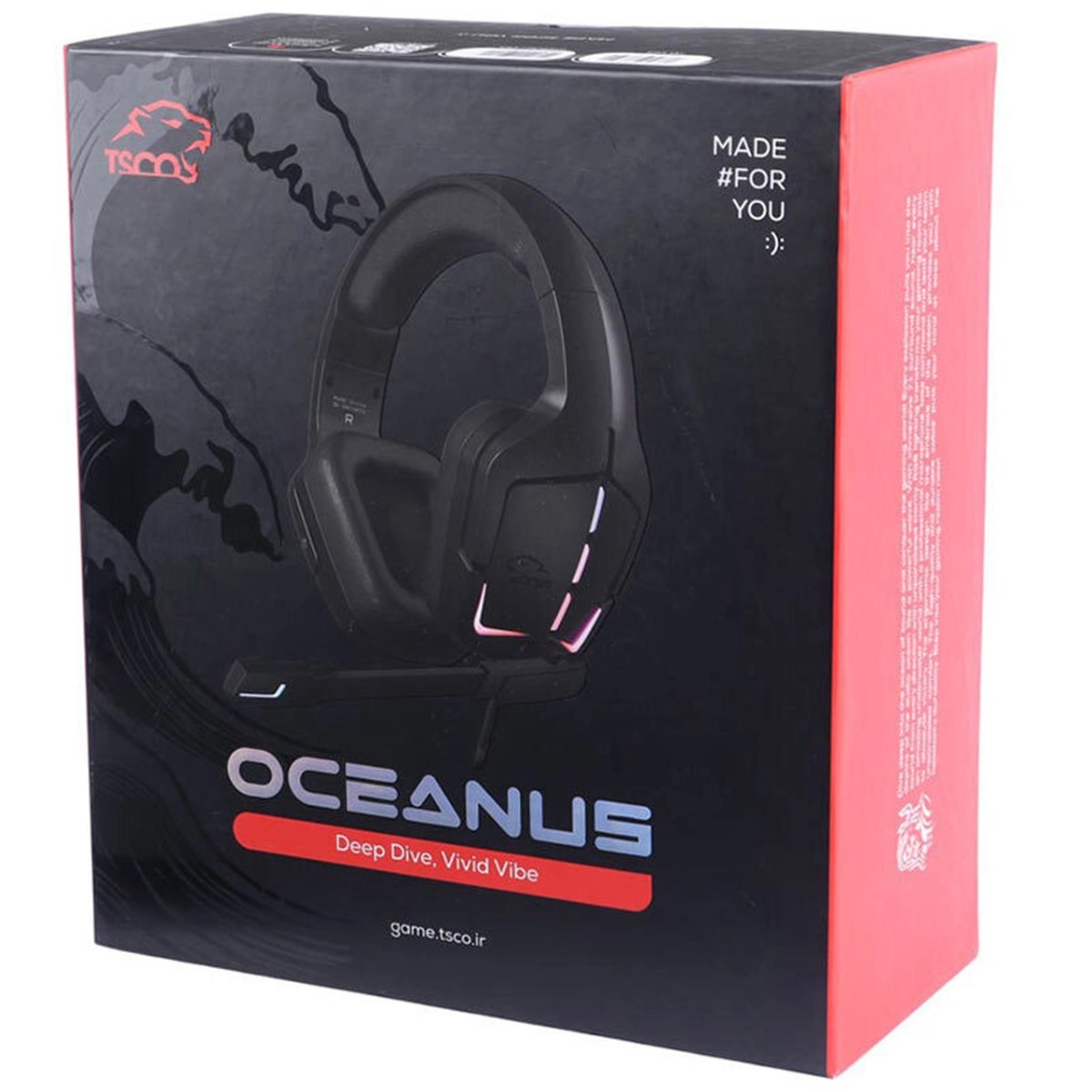 هدفون باسیم گیمینگ TSCO مدل OCEANUS GH 6164 - مشکی (گارانتی 18 ماهه تسکو)