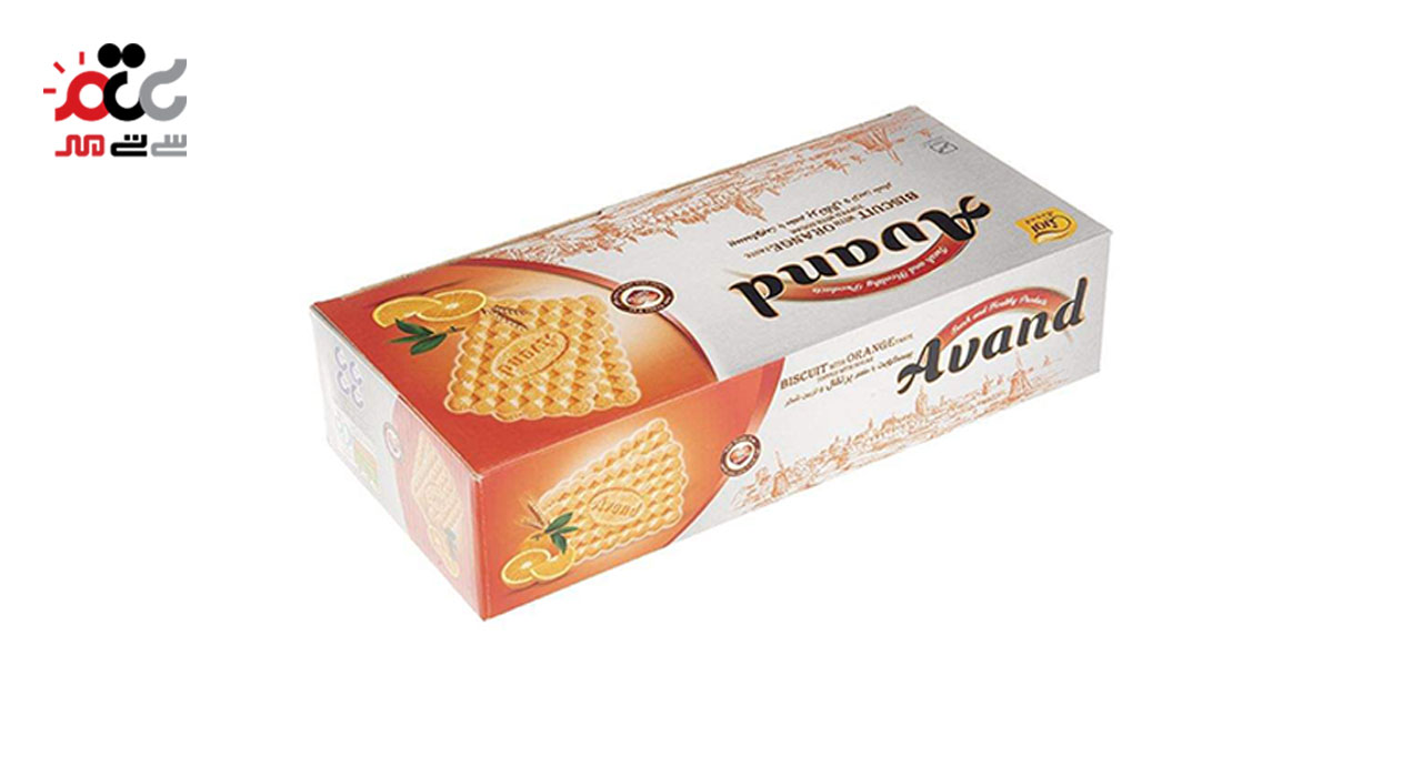 بیسکویت با طعم پرتقال و تزیین شکر  آوند 900 گرمی