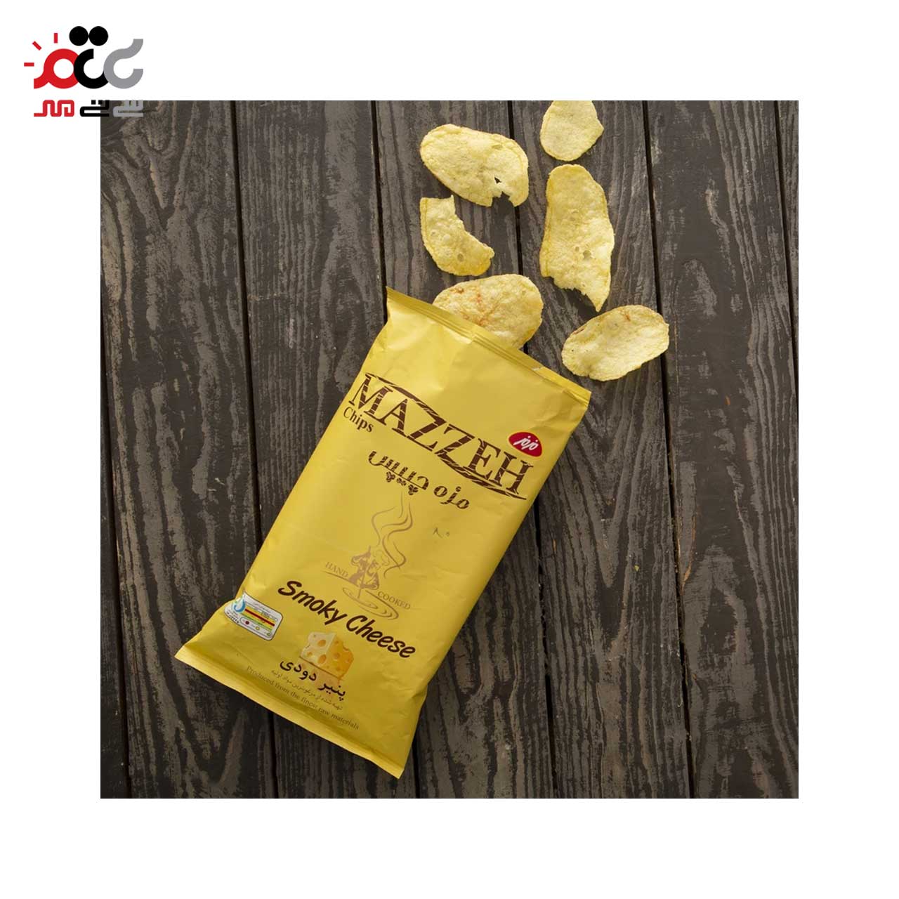 مزه چیپس مزمز با طعم پنیر دودی 65 گرمی