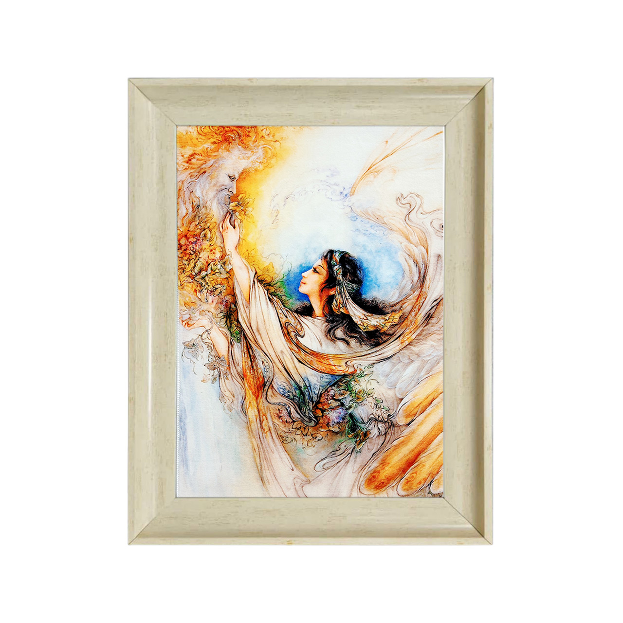 تابلو فرش چاپی طرح مینیاتوری کد 16002 سایز 50×50 سانتی متری