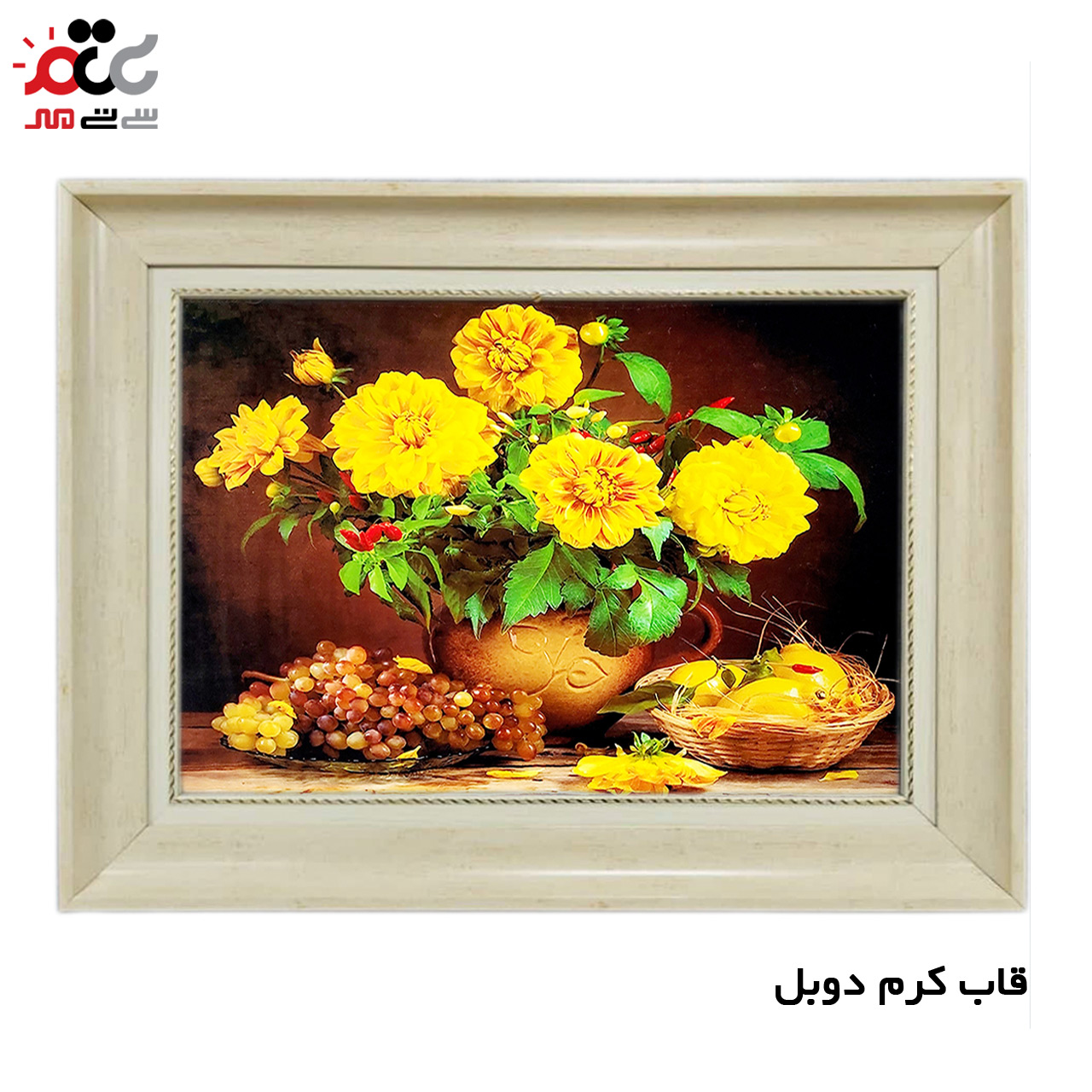 تابلو فرش چاپی طرح گل کد 12026 سایز 50×50 سانتی متری