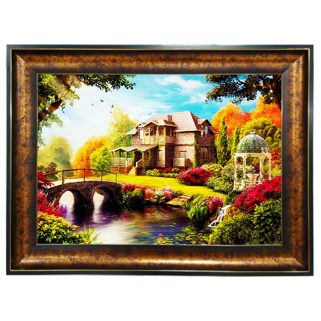 تابلو فرش چاپی طرح منظره کد 10030 سایز 100×50 سانتی متری