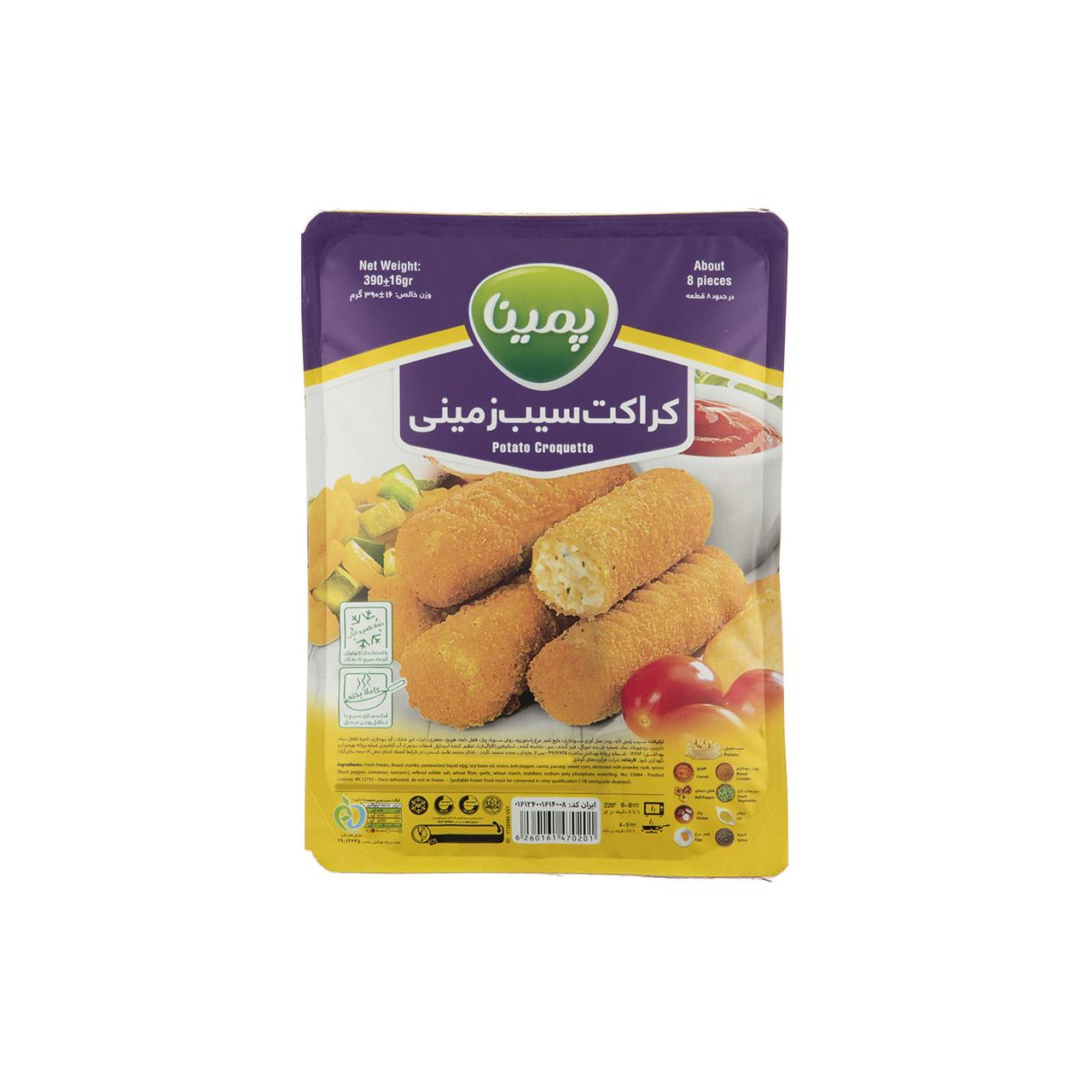 کراکت سیب زمینی پمینا 390 گرمی