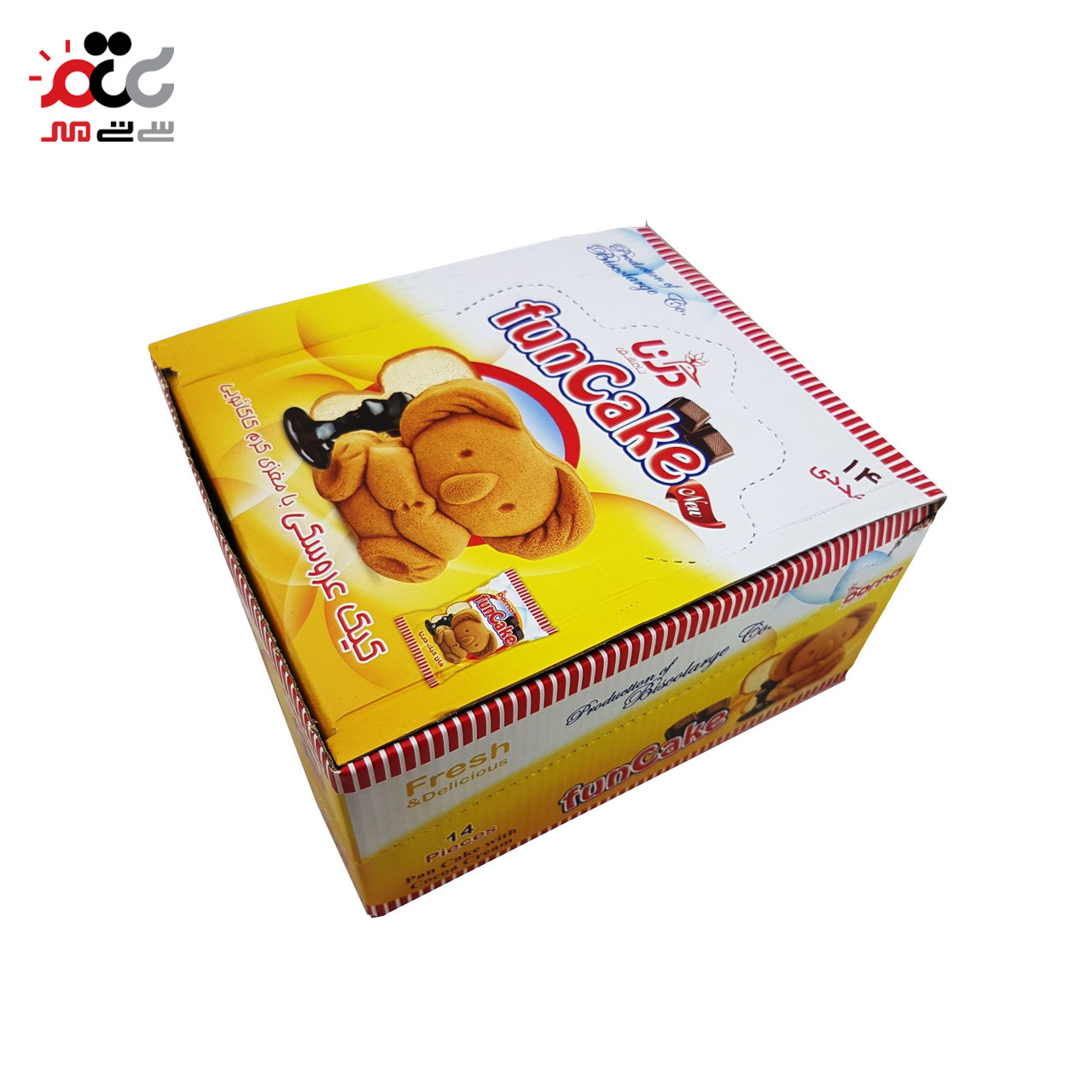 کیک عروسکی با مغزی کرم کاکائویی درنا 35 گرمی بسته 14 عددی