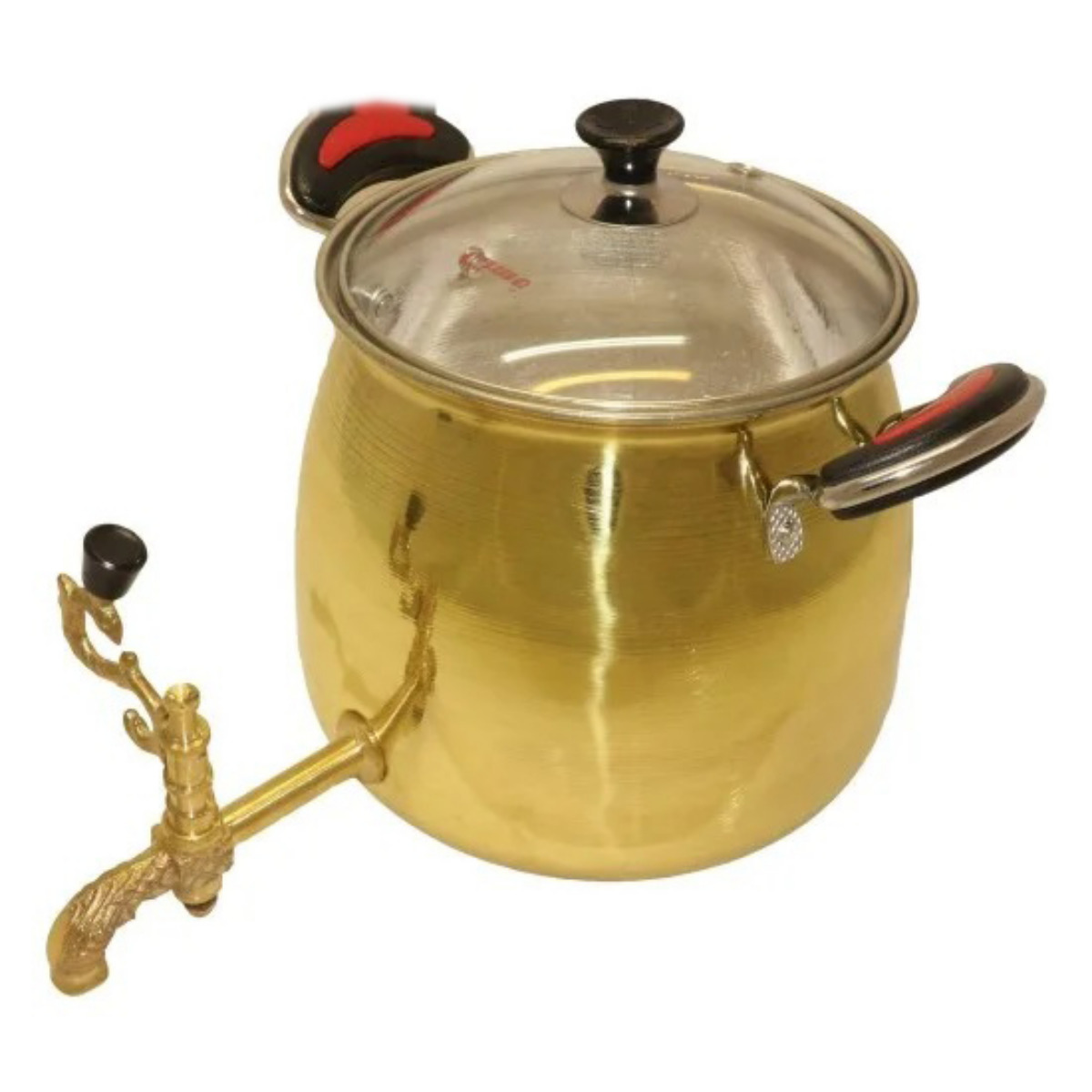 کتری برنجی درب پیرکس 3.5 لیتری