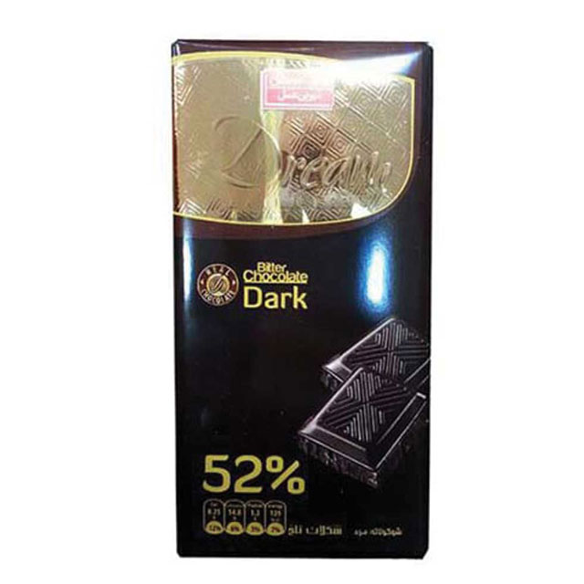 شکلات تلخ مغزدار بیتر 52 درصد شیرین عسل 100 گرمی