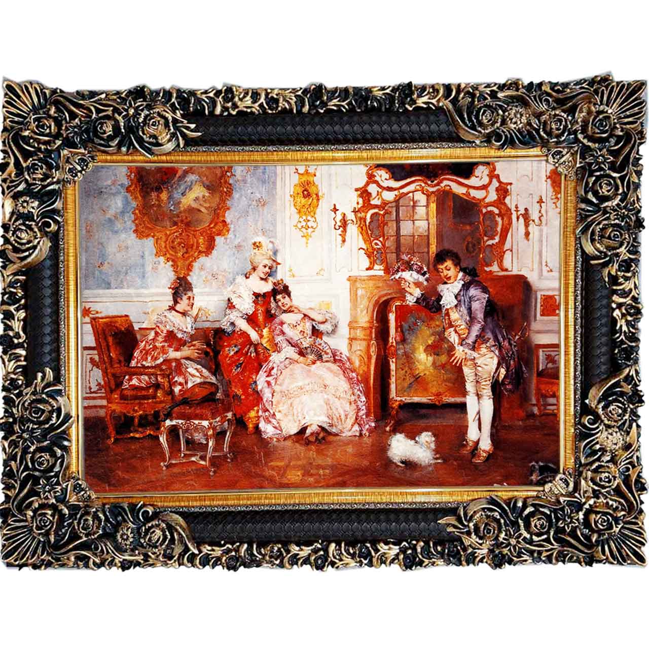 تابلو فرش چاپی طرح قصر کد 11065 سایز 100×70 سانتی متری