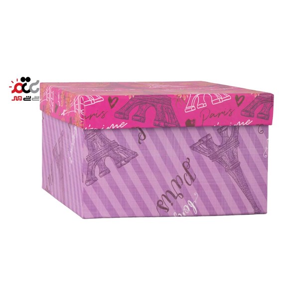 جعبه هدیه مقوایی مربعی مدل برج ایفل سایز 4