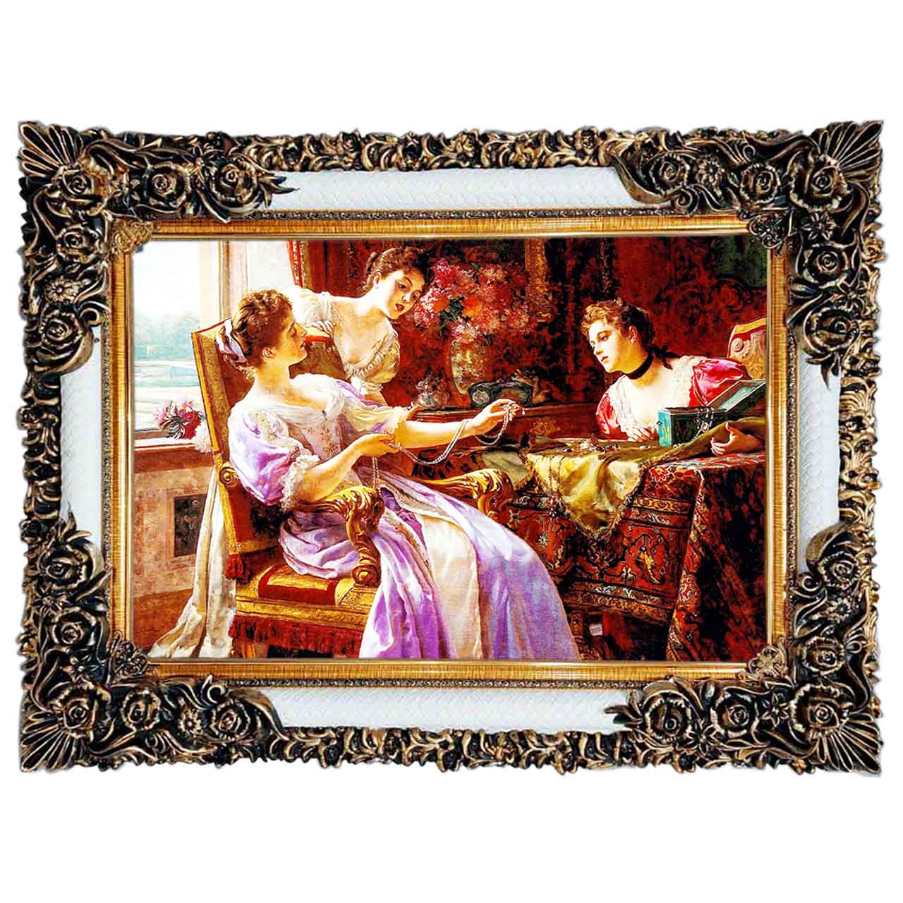 تابلو فرش چاپی طرح قصر کد 11037 سایز 100×50 سانتی متری