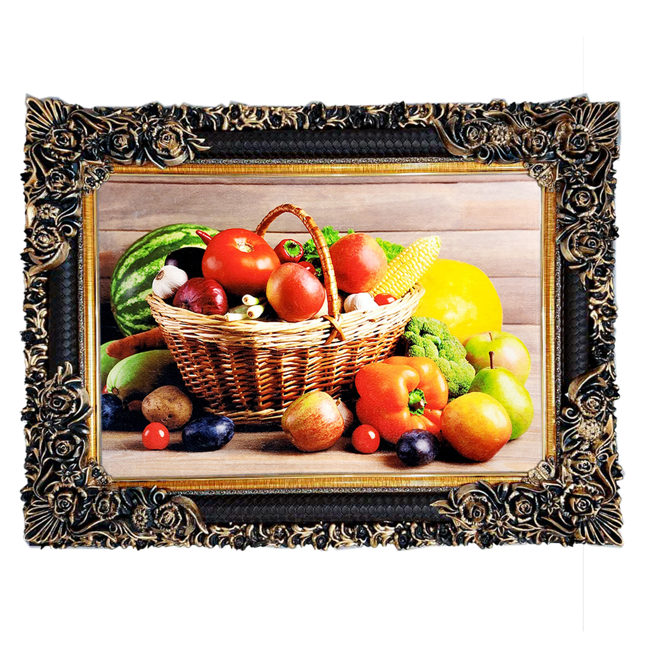 تابلو فرش چاپی طرح میوه کد 12034 سایز 70×50 سانتی متری
