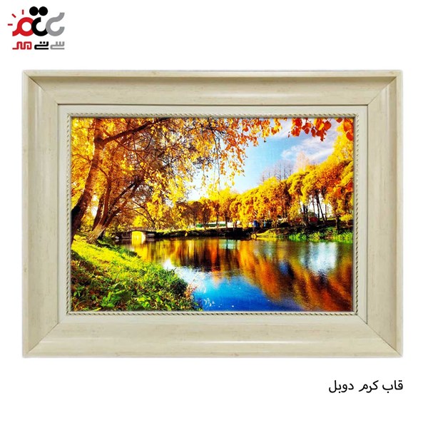 تابلو فرش طرح آرامش پاییز کد 10075 سایز 50×35 سانتی متری