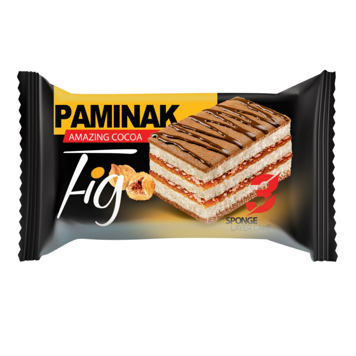 کیک سه لایه انجیر پامنیک 60 گرمی