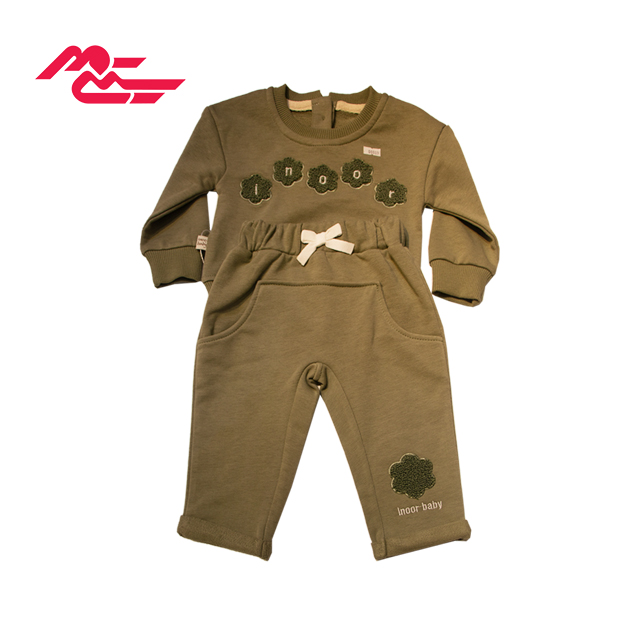 ست بلوز و شلوار پارچه ای دخترانه طرح گل دار