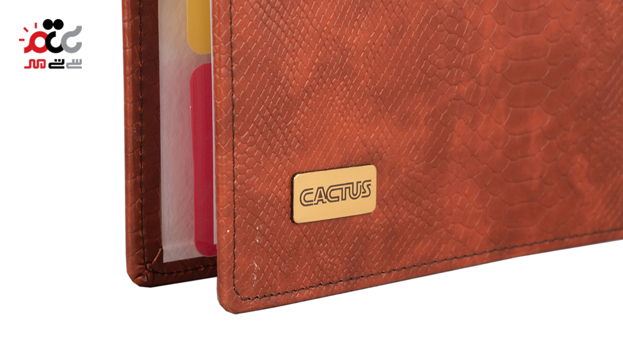 کلاسور قفل پلاستیک چرمی کاکتوس 100 برگ