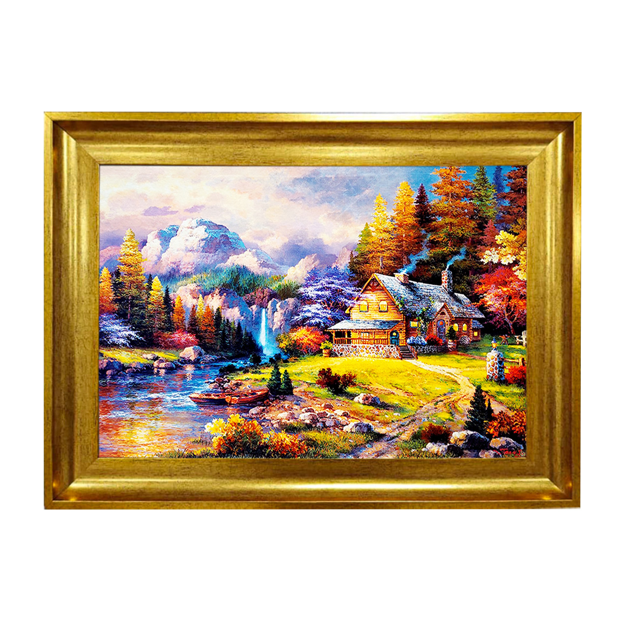 تابلو فرش چاپی طرح منظره کد 10133 سایز 50×50 سانتی متری