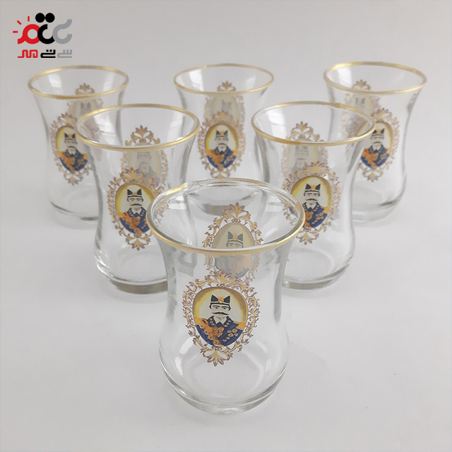 استکان بلور کمر باریک شاه عباسی کاوه