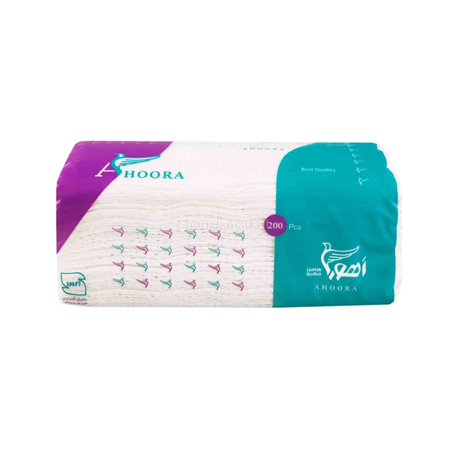 بهترین  دستمال کاغذی مدل اقتصادی 100 برگ 2 لایه اهورا