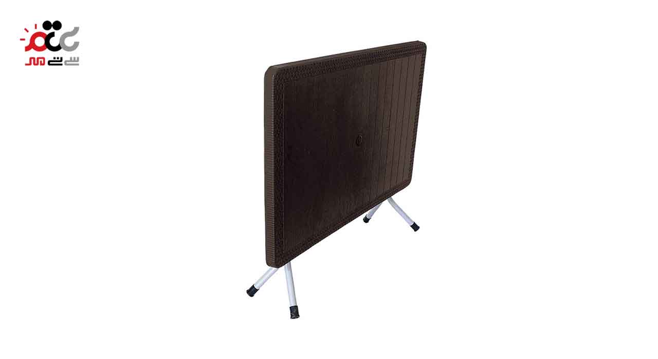 میز پلاستیکی پایه فلزی حصیربافت تاشو مدل ناصر پلاستیک کد 521