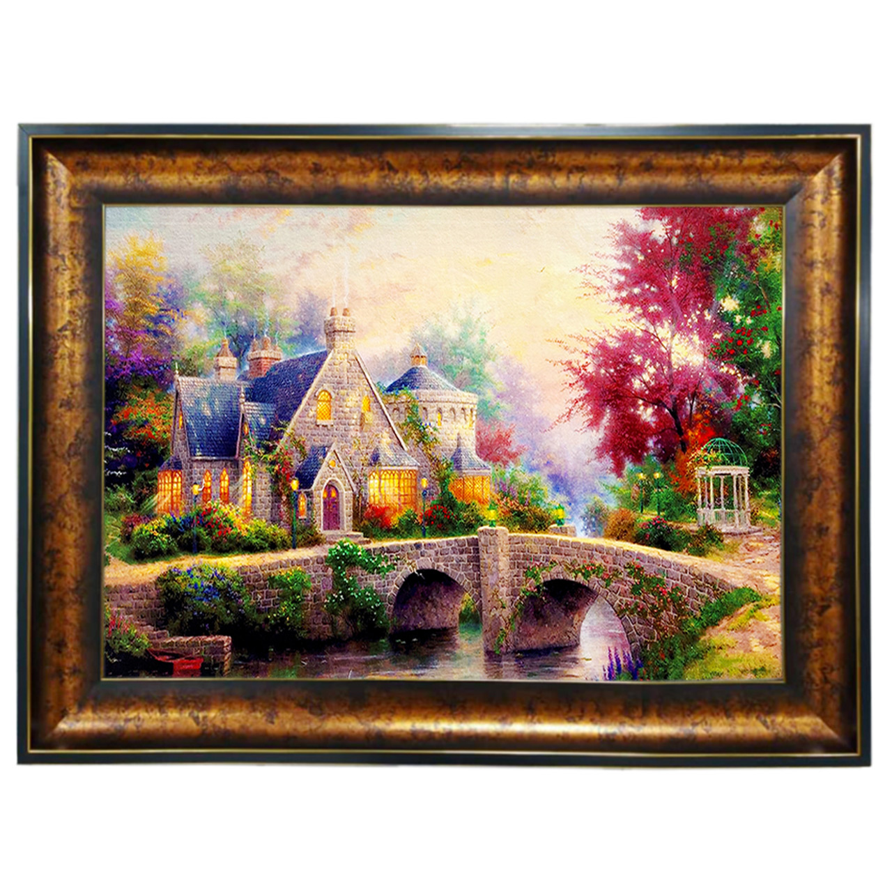 تابلو فرش چاپی طرح منظره کد 10111 سایز 100×50 سانتی متری