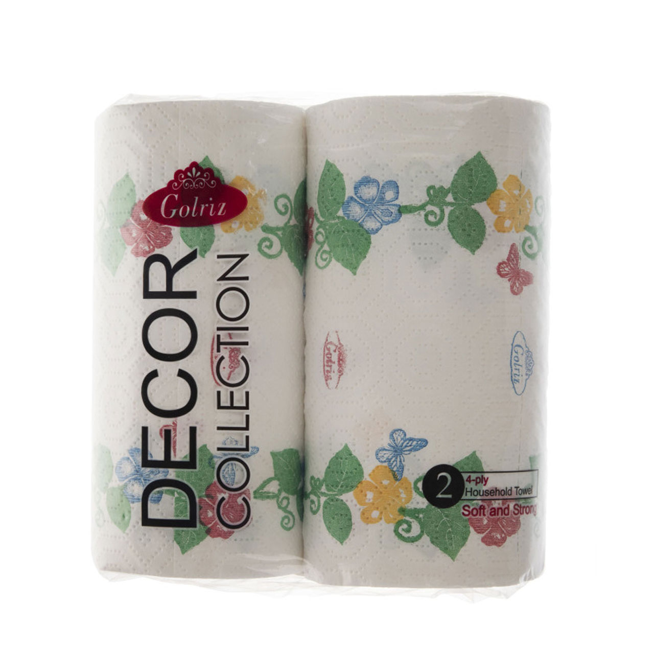 دستمال کاغذی حوله ای گلدار گلریز بسته 2 عددی