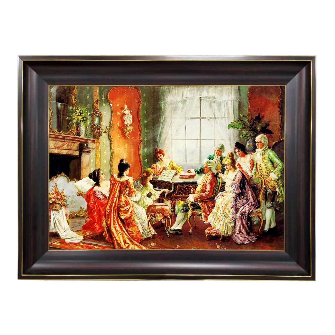 تابلو فرش چاپی طرح نوازنده کد 11027 سایز 60×40 سانتی متری