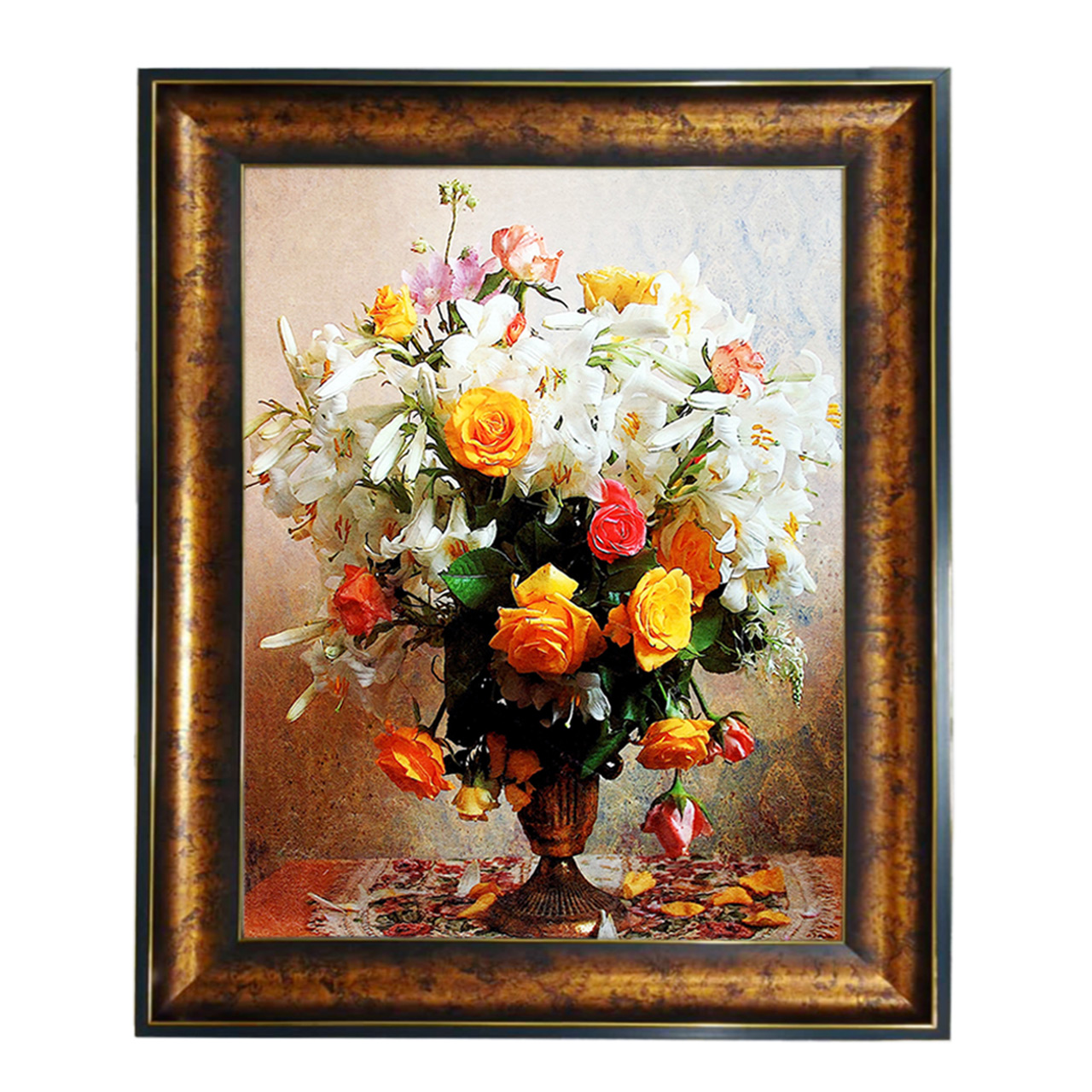 تابلو فرش چاپی طرح گل کد 12336 سایز 100×50 سانتی متری