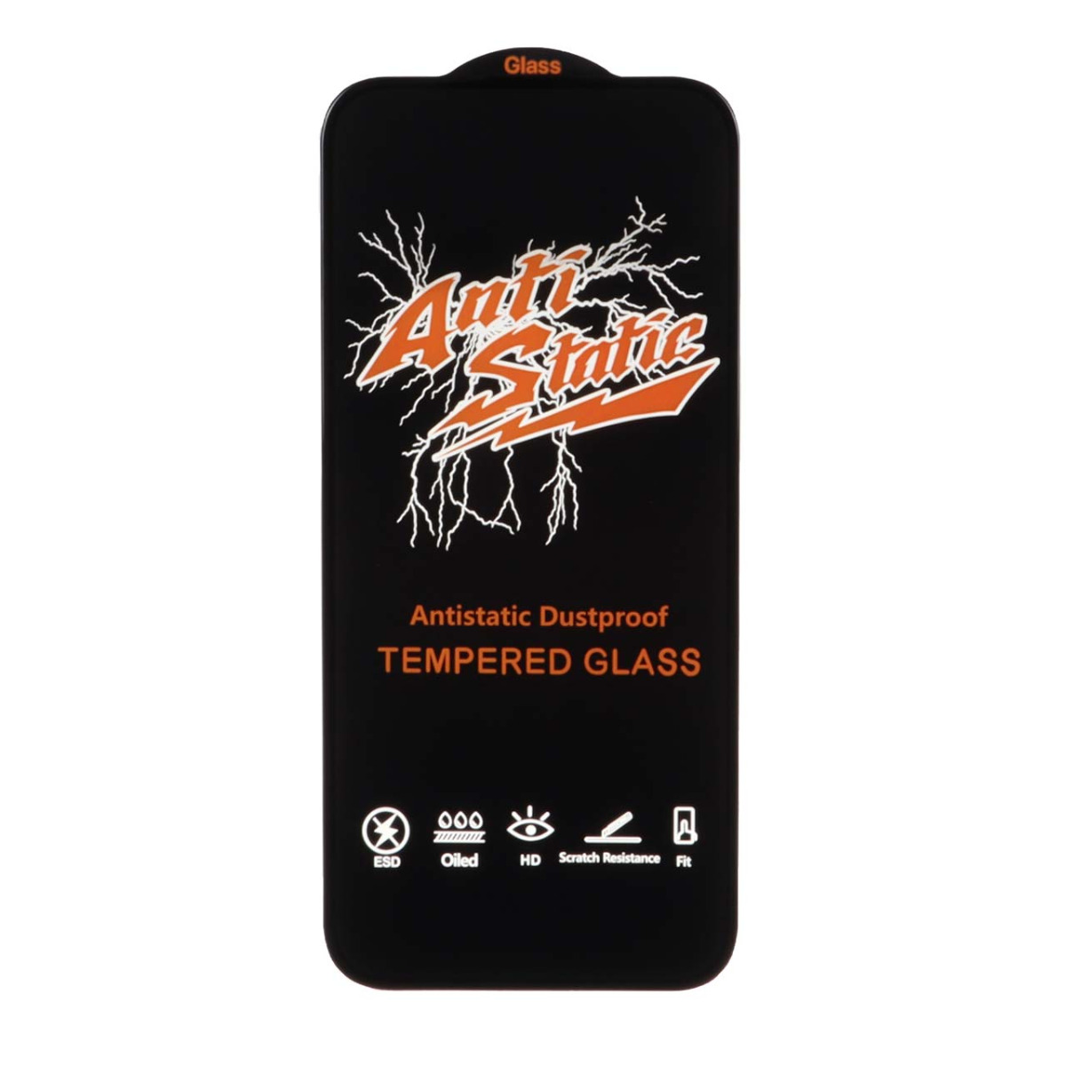 محافظ صفحه نمایش شیشه ای Apple iPhone 16 Pro Max - Full Cover Anti Static Glass (بدون پک) - مشکی