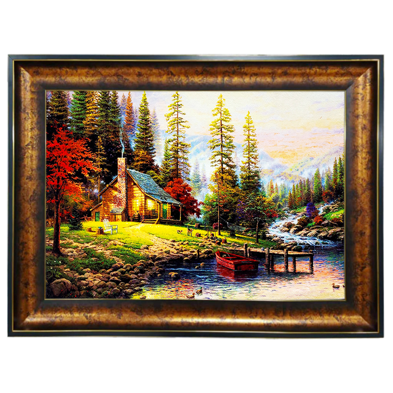 تابلو فرش چاپی طرح منظره کد 10096 سایز 100×50 سانتی متری