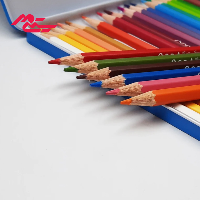 مداد رنگی تخت فلز پالمو بسته 24 عددی