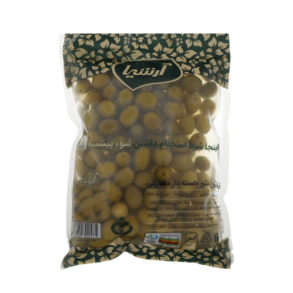 زیتون شور هسته دار معمولی آرشیا 850 گرمی