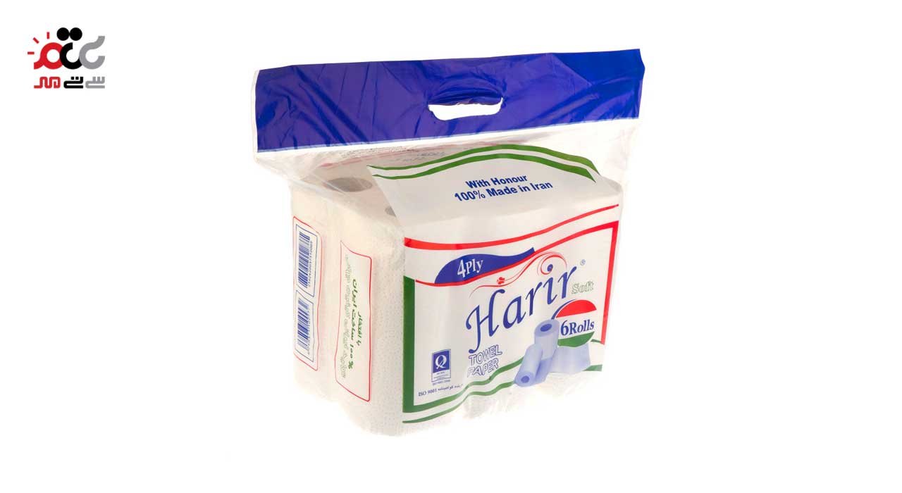 دستمال حوله حریر 6 عددی