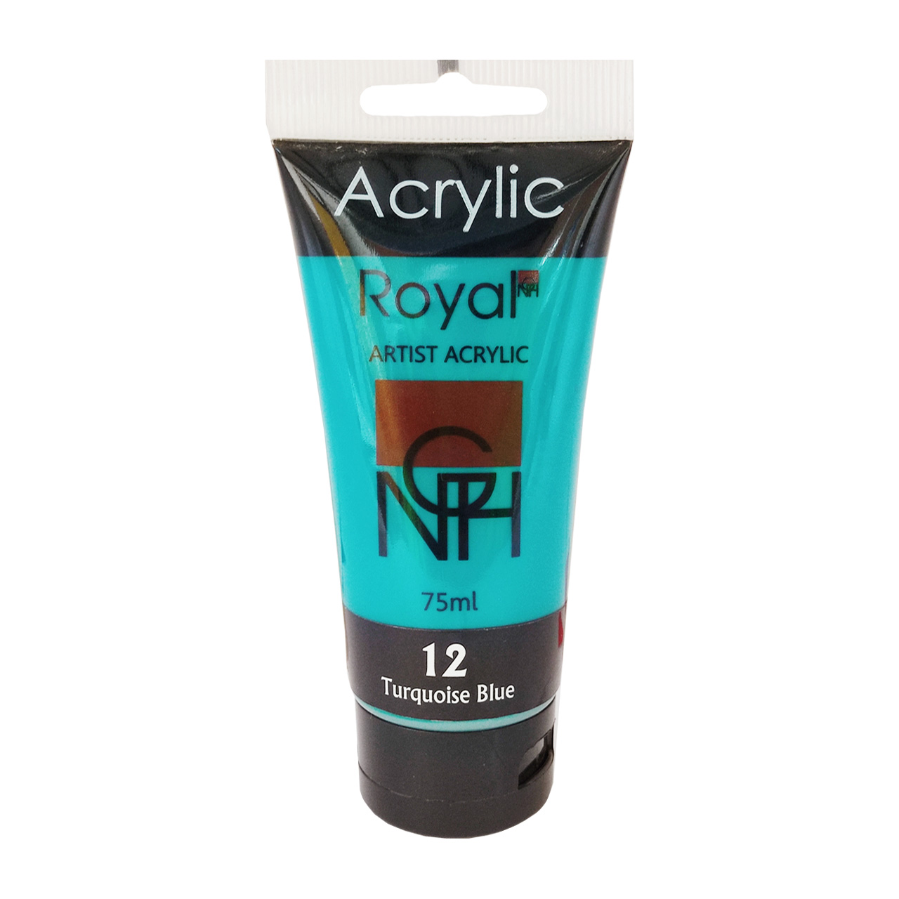 رنگ سبز آکرلیک شماره 12 رویال 75میلی لیتری