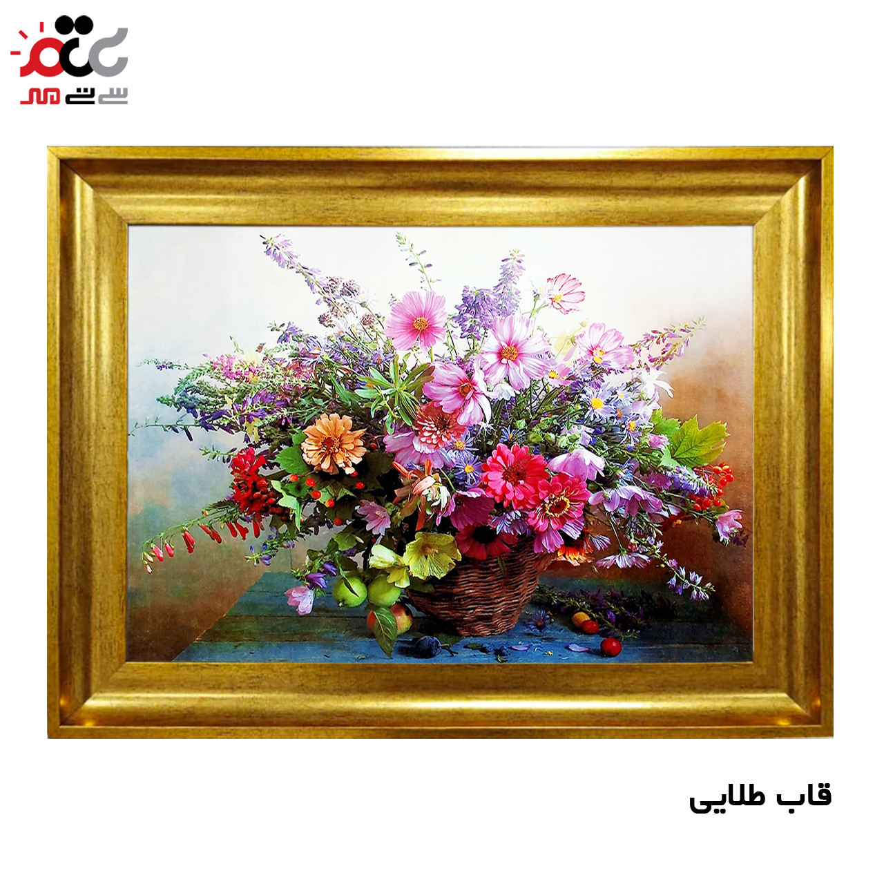 تابلو فرش چاپی طرح گل کد 12009 سایز 70×50 سانتی متری